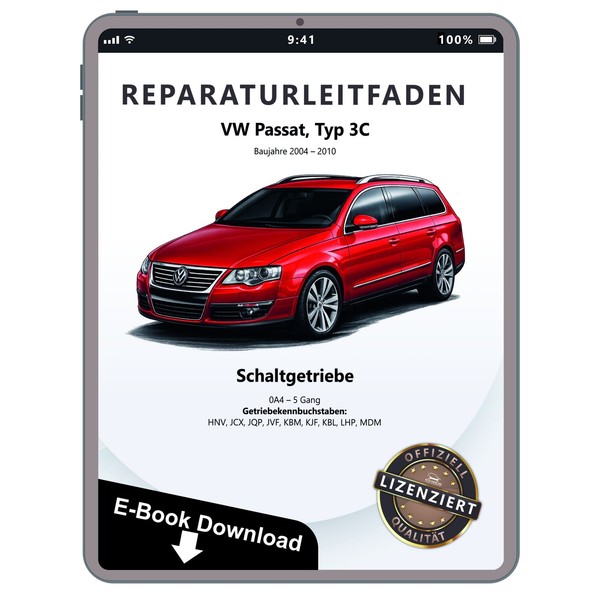 VW Passat 6 3C (04-10) 5 Gang Schaltgetriebe 0A4 Kupplung Reparaturanleitung PDF-image