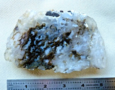 Graveyard Point Oregon Plume Agate Stone Slab Mossy with Blue Hues 7.2 ounces