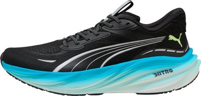 Puma Magnify Nitro 3 Mens Running Shoes Black Cushioned Comfort Sports Trainers