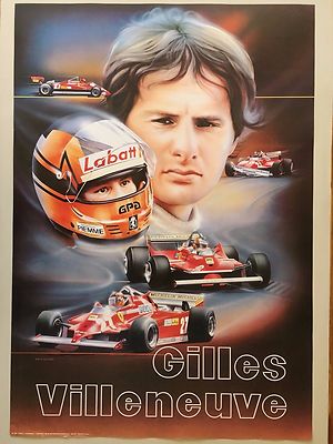 GILLES VILLENEUVE,FORMULA ONE BY PATRIGNANI,RARE AUTHENTIC 1987