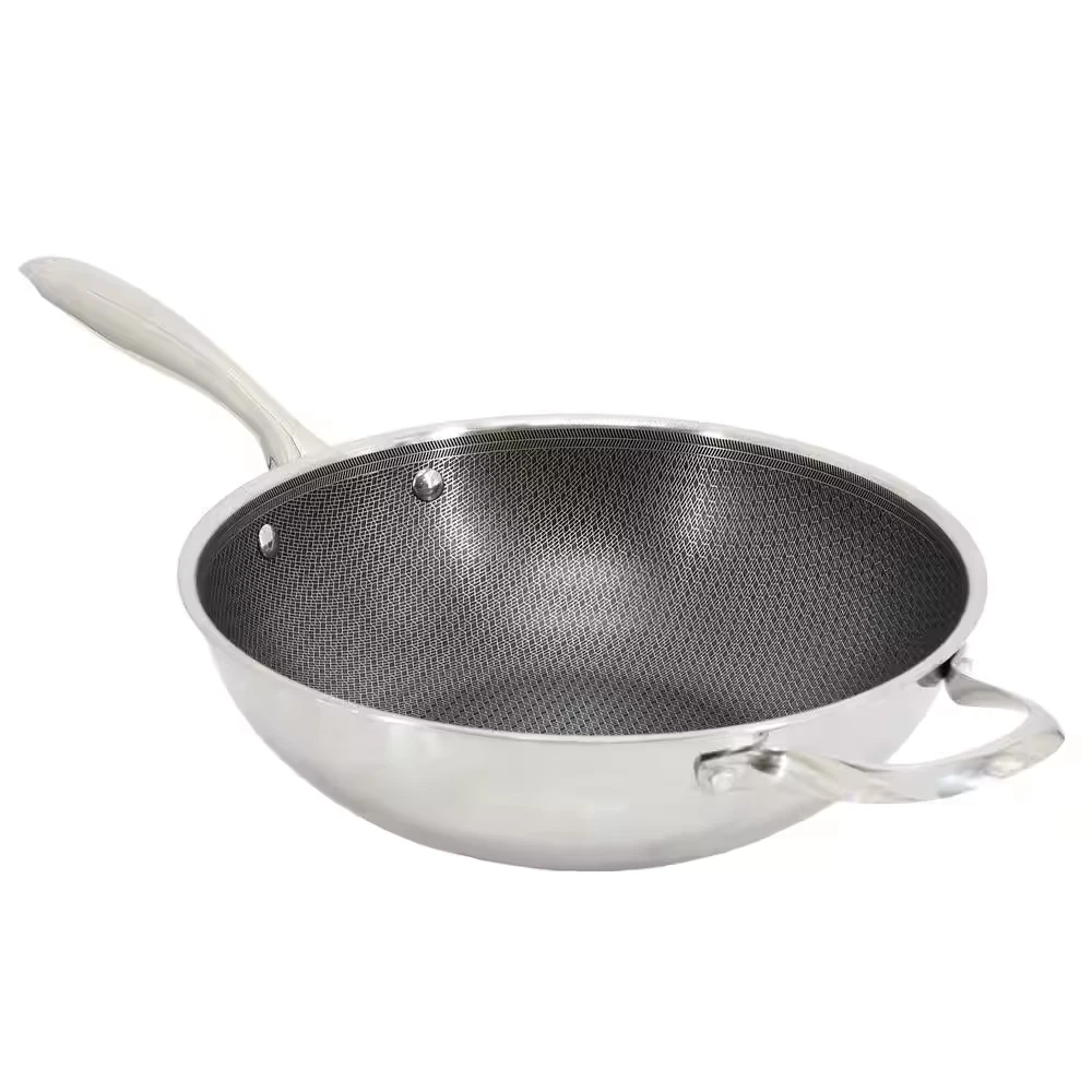 Stainless Steel Induction Wok Chinese Stir Fry Non Stick Frying Pan 32cm 34cm
Opens in a new window