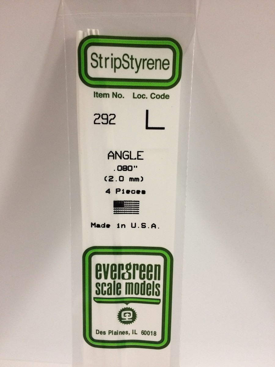 ロッド EVERGREEN Response Master 80 NIMS-80ULST Evergreen Scale Models 14in Styrene Angles .080in .20cm pkg