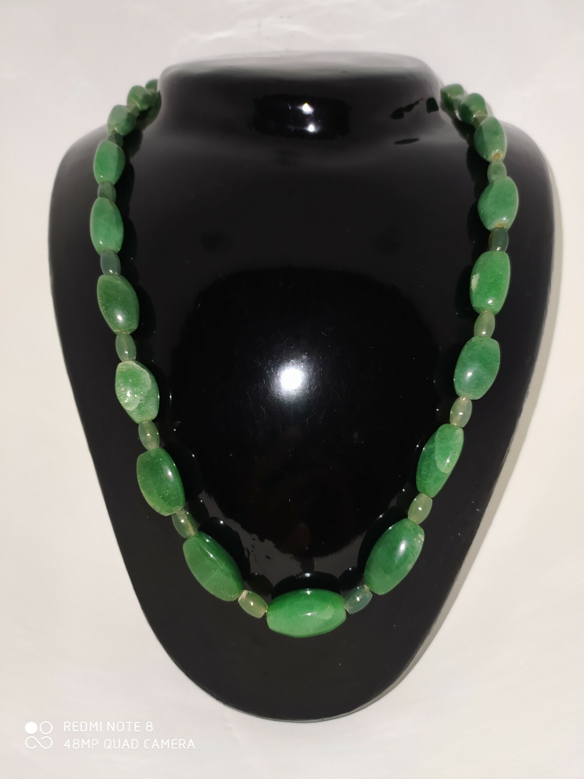 Vintage, Antique Moroccan Jewelry, Wonderful Jadeite In One Necklace. GORĄCE, nowe