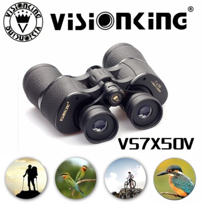 Visionking 7x50 Binoculars Black Hunting Bird Watching