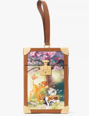 kate spade 新品未開封 ディズニーコラボ バンビ クラッチバッグ Kate Spade New York X Disney Bambi 3D Leather Trunk Clutch Purse