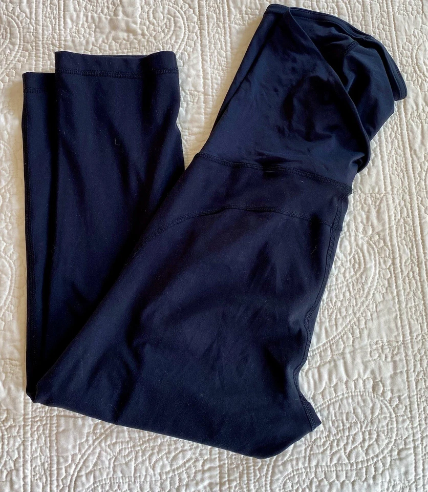 Isabel Maternity Over Belly Active Capri Maternity Leggings Pants Black M - Image 3 of 3