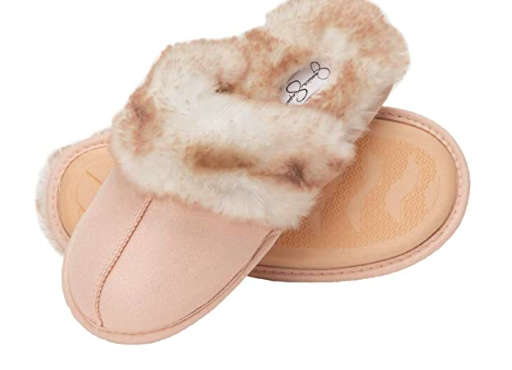 jessica simpson faux fur slippers