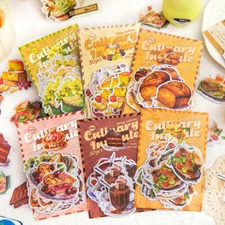 Vintage Food Cake Paper Stickers Journals Planner Diary Decorative Seal Collage