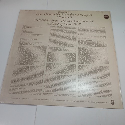 World RECORD: Beethoven Piano Concerto, No. 5 in E flat major ( George Szell ) - Picture 4 of 4