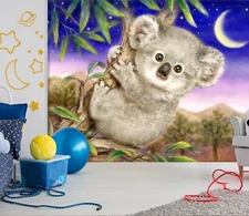 3D Moon Koala O43 Wallpaper Wall Mural Self-adhesive Kayomi Harai Eve
