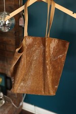 Sorial Embossed Snakeskin Tote Handbag Shoulder Bag Purse Medium Size