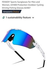 Sport Sunglasses Outdoor Fishing UV400 Protection 2/Pk Brand New