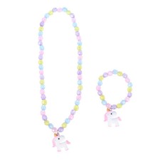 Unicorn Necklace Bracelet Toddler Necklaces for Girls Baby Child Kids
