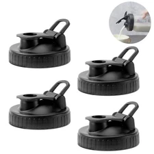4Pack Pour Spout Lids Airtight Canning Jar Flip Cap for Wide Mouth Mason Jars