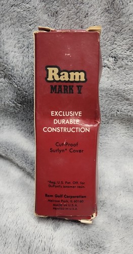 (1) Package Vintage Golden Ram Mark V 90 Golf Balls-NEW - Picture 2 of 2