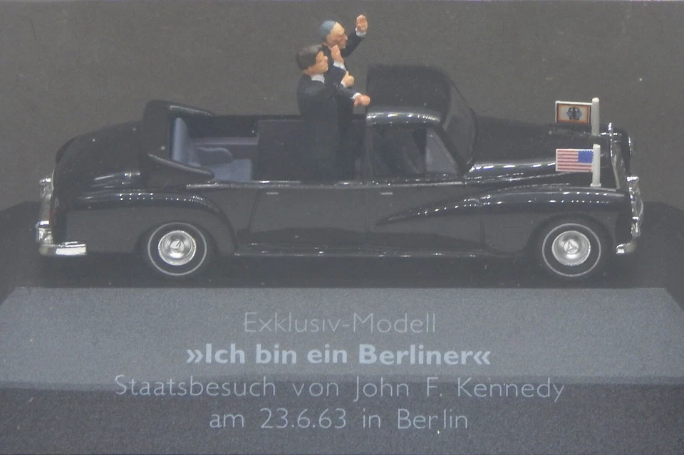 Busch MERCEDES-BENZ 300 John F Kennedy 1.87 Nuevo En Caja Hecho en Alemania RARO Foto 2 de 4