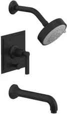 Phylrich 501-27/040 Modern Tub & Shower Trim Wall Mounted SATIN BLACK New!