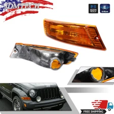 Turn Signal Light Set For 2005-2007 Jeep Liberty Front Left and Right Amber Pair