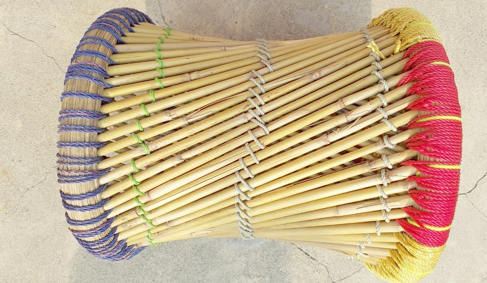 Rattan Stool Set of 2 In Original Nylon Rope - Image 2 of 4