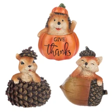 Thankful Fall Critter Figurines