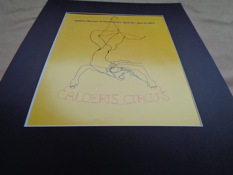 Póster amarillo rojo de la exposición del Museo de Arte Whitney de Calder Circus Acróbata Swinger Foto 4 de 4
