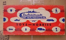 Vintage 1950's Authenticast Comet Metal Products HO Scale Flat Car Loads 7 pcs.