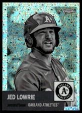 2022 Topps Chrome Platinum BLACK AND WHITE Jed Lowrie Oakland Athletics #316