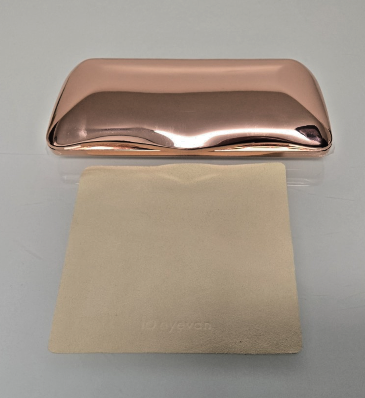 Authentic 10 EYEVAN Shiny Rose Gold Eyeglasses- Sunglasses Case W