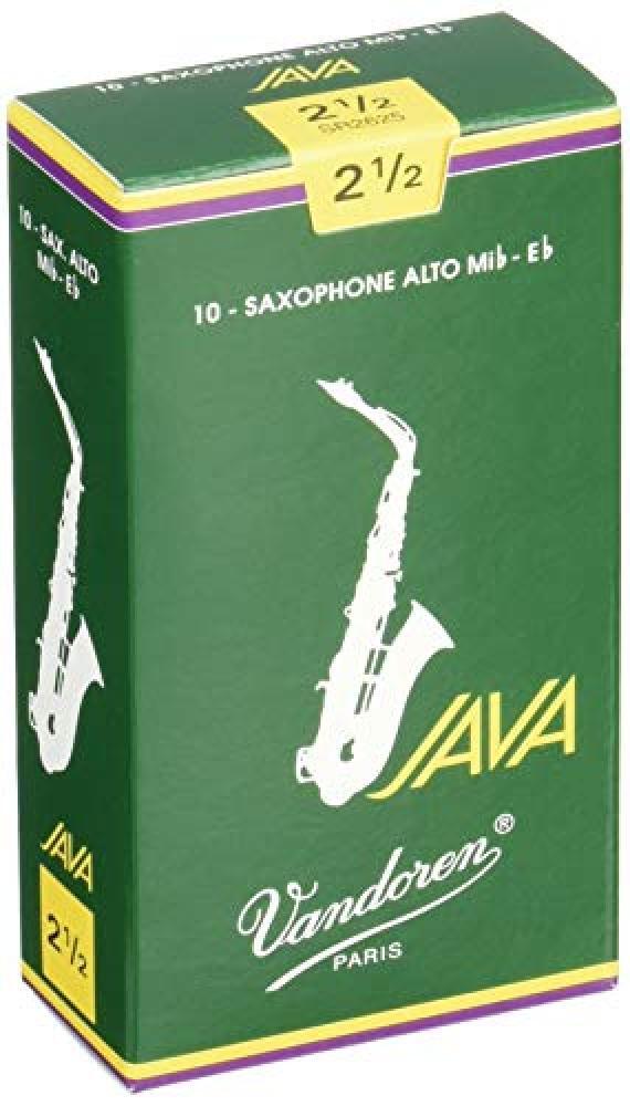 (TG. Strength: 2.5) Vandoren SR2625 Box 10 Ance Java Verdi 2.5 Sax Alto - NUOVO