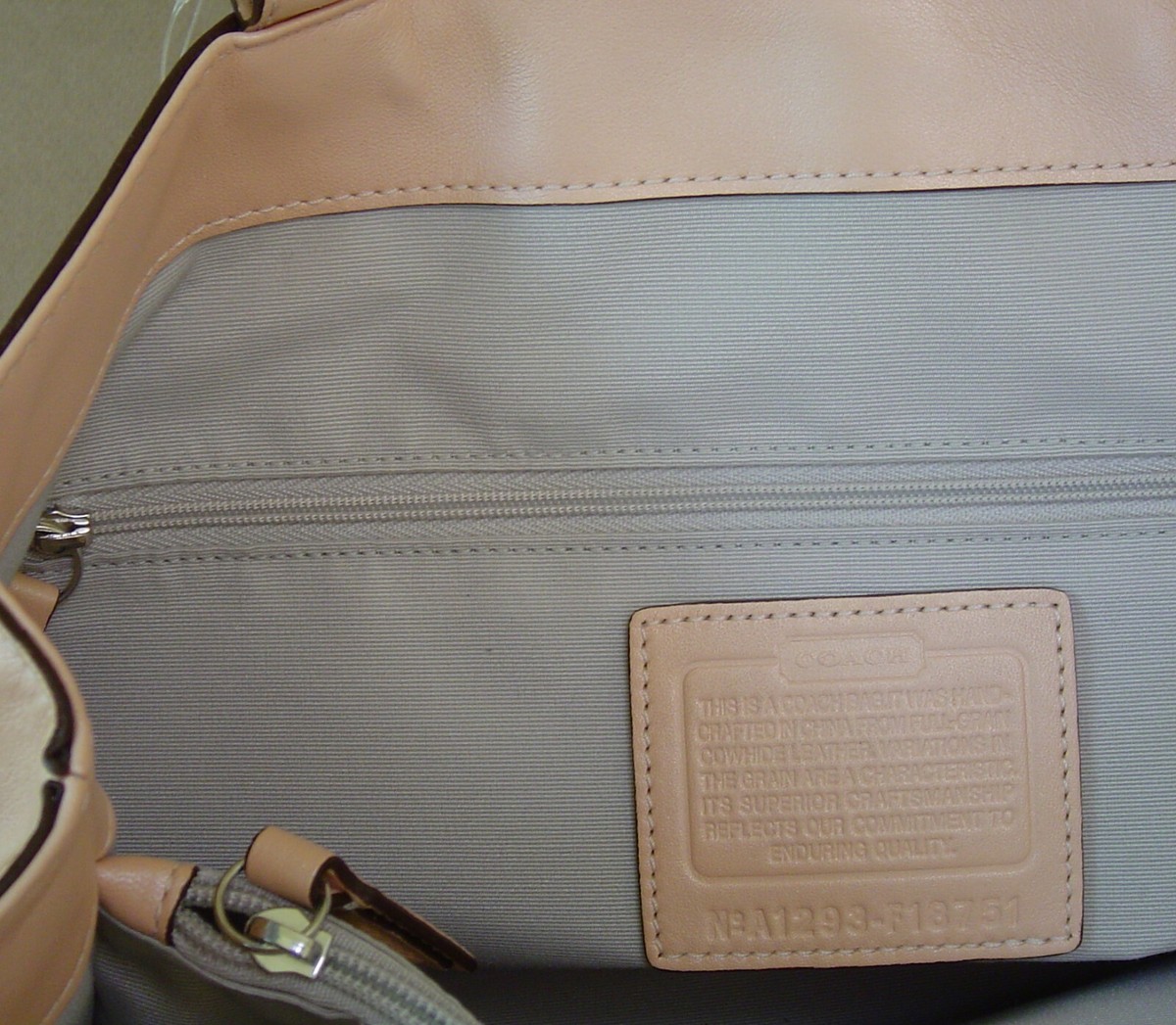 NWT $378 COACH Soho Leather East West Tote SHELL PINK Bag