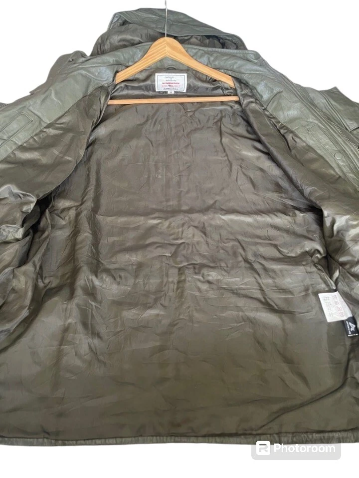 Avirex Parka Leather Jacket - Image 4 of 4