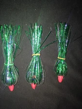 High Percentage Salmon Trolling Flies Pack Of 3- 4” Rigged