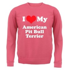 I Love My American Pitbull Terrier - Adulti Felpa/Maglione - Pit Bull Cane Cani