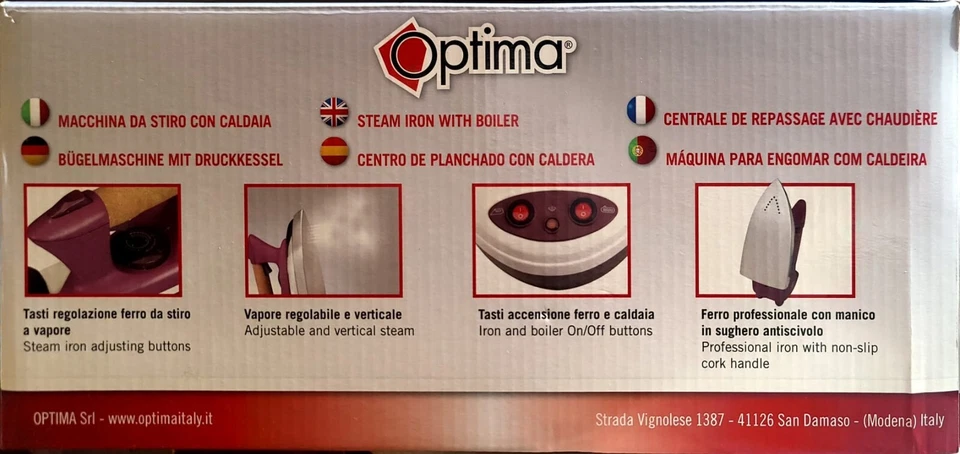 Ottima Stiratrice a Vapore Optima con Caldaia e Ferro in Alluminio — 3 Bar - Immagine 3 di 3