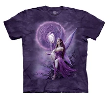 The Mountain Celtic Fairy Dragon Elf Magical Spirit Ann Stokes T-Shirt S-L