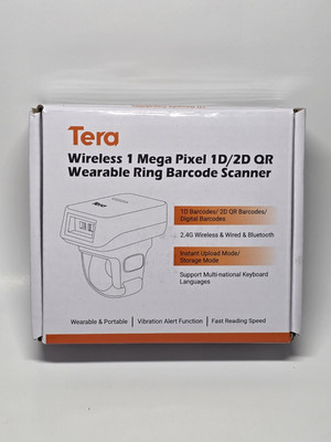 Tera HW0010 Wireless 1D/2D Ring Mini Wearable Finger Barcode Scanner Bluetooth
