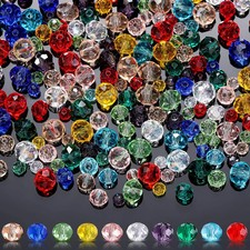 1000 Pcs Glass Beads Bulk Assorted Crystal Beads for Making Jewelry 4,6,8mm Fres