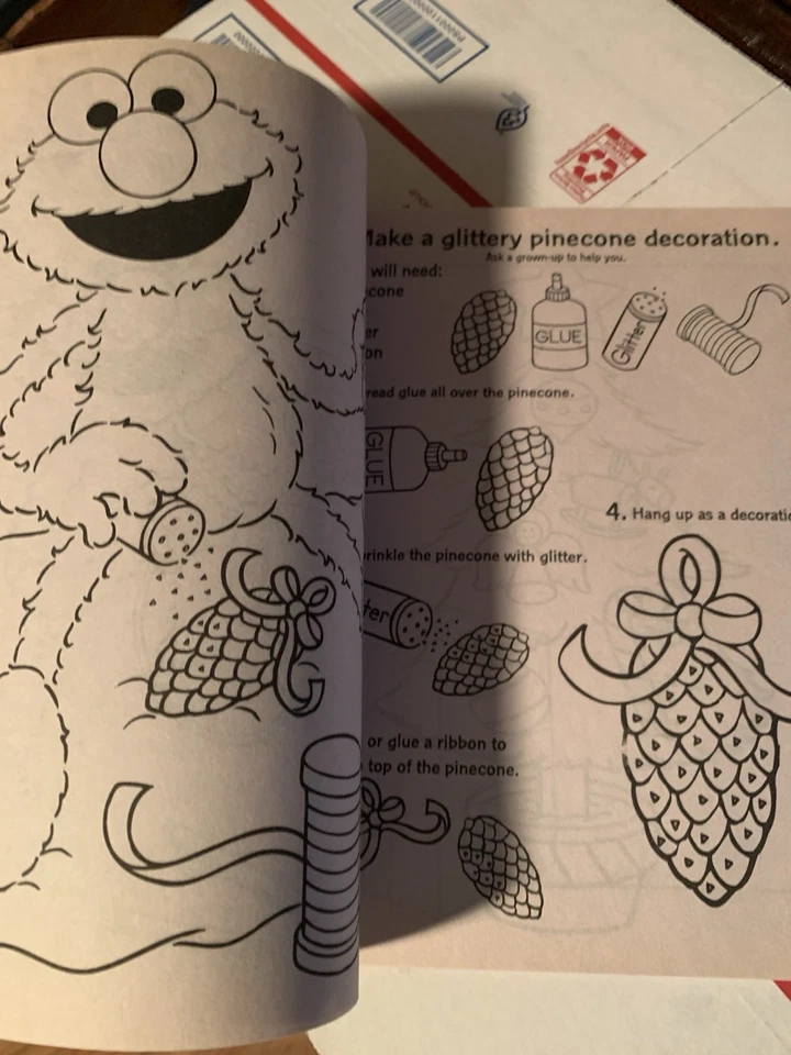 *Sesame Street Happy Holidays Bert & Ernie Christmas Jumbo coloring  book New - Image 3 of 3