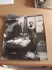 Military Woman in Uniform Vintage Photo Standing in Barracks Bed Laid Out