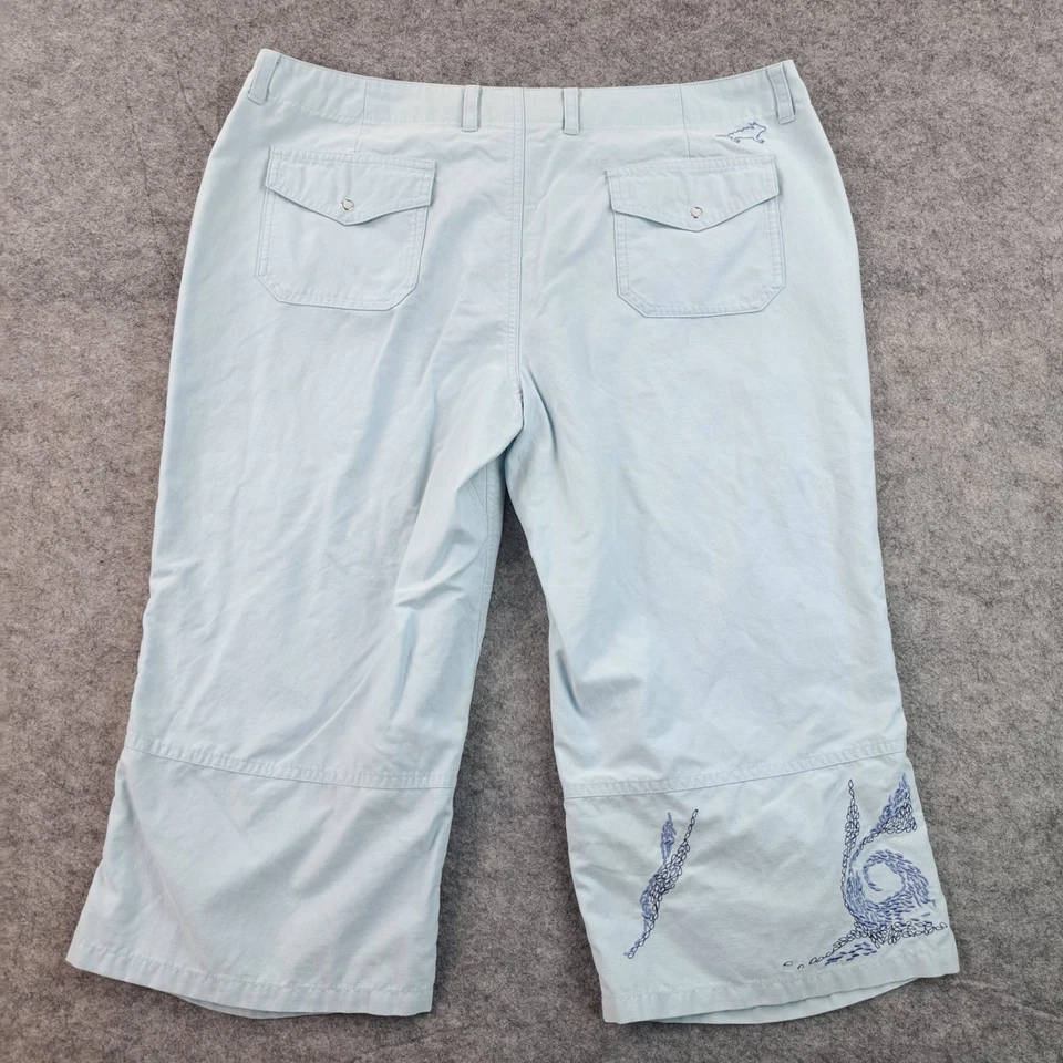 Pantalones Horny Toad para mujer talla 12 azul capri recto algodón nailon senderismo playa Foto 4 de 4