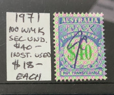 AUSTRALIAN TAX INSTALMENT   $15.00 INSTALMENT PART  1971 no WMK… 