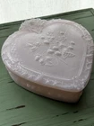 Mosser Glass Pink Crown Tuscan Wild Strawberry Heart Box Fenton Mould