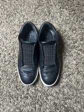 Vince Women  s Black Leather Slip On Sneakers Elastic Gore Casual Comfort Shoes 9