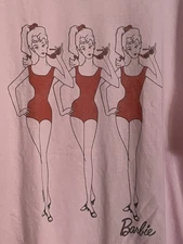 Barbie T-Shirt-New Retro-Pink-Junk Food Clothing-Size L/X Can Fit Up To 2 X