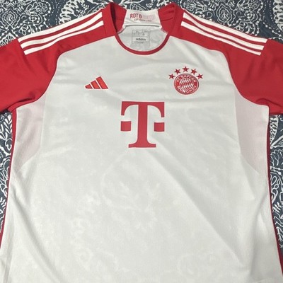 Authentic Adidas FC Bayern Munich 2023/2024 Jersey Shirt Size XL White Red