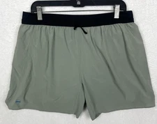 Janji AFO Middle Shorts Mens Large Gray Gym Training Running Lined Zip Pocket
