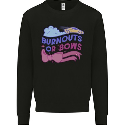 Burnouts Oder Bows Gender Reveal Neuer Baby Schwanger Kinder Sweatshirt Pullover