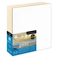 Ampersand Museum Quality Gessobord Panels 12x12 Cradled Hardbord for Art