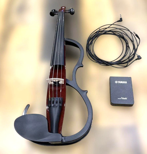 Yamaha YSV104 Silent Violin Brown Electric Practice Violin Tested Good Used