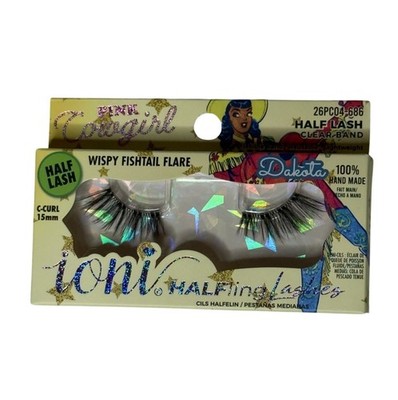 Ioni Pink Cowgirl Dakota Half Lash Wispy Fishtail Flare Faux Mink C Curl 15mm